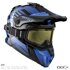 Зимний внедорожный шлем-модуляр CKX Titan Avid Blue с очками