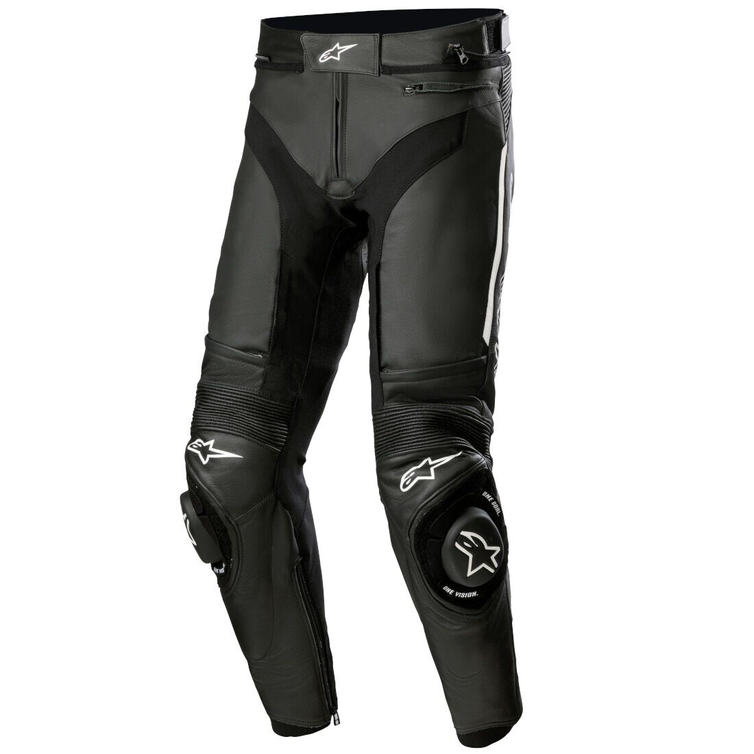 Купить кожаные штаны Alpinestars Missile V3 Black White в Motolife78.ru